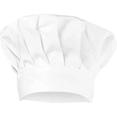 Imagen de Gorros de Chef,Sombrero Cocinero Ajustables en Algodón Elástico Gorro Chef para Adultos y Niños,Blanco