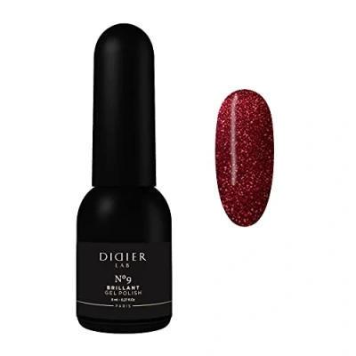 Imagen de Didier Lab Esmalte Semipermanente Brillant No.9 Manicura Pedicura Profesional con Partículas Reflectantes Efecto brillo Reflectante Rico en Pigmento Lámpara UV LED