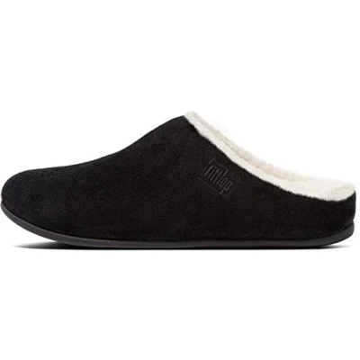 Imagen de FitFlop Chrissie Shearling, Pantuflas Mujer, Negro Black 001, 41 EU