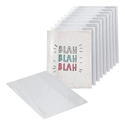 Imagen de EXERZ A5 funda para cuaderno de ejercicios 10pz, transparente, resistente al agua, fundas protectoras cuaderno, PVC (A5 x 10)