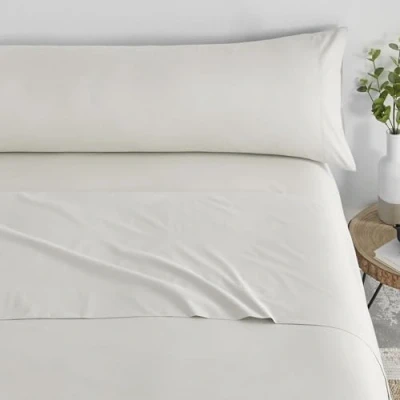 Imagen de Donegal Collections Juego de Sabanas Completo Ropa Cama 180 x 190 y 180x200 Tacto Extrasuave Disponible Color Beige Fabricado en España.