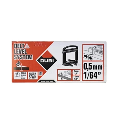 Imagen de RUBI 3932 Bridas de Nivelación Para Cerámica BRIDA 0.5 mm Baldosas Cerámicas entre 3 y 12 Formatos 30x30 cm Superiores 2400 unidades DELTA LEVEL SYSTEM