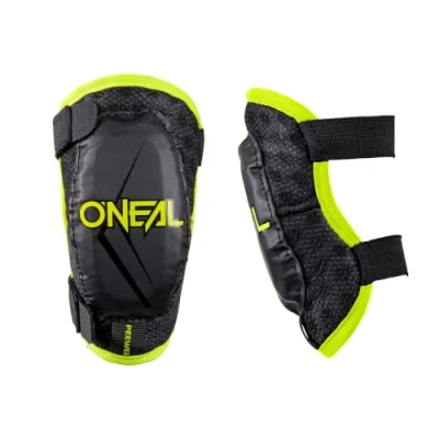 Imagen de O&#039;Neal Protector de Codo Niños Motocross Enduro Ajuste cómodo y dinámico, Ajustable con correas elásticas, Edad 4 9 años Pee Wee Negro Amarillo Neón Talla M/L
