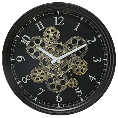Imagen de ATMOSPHERA CREATEUR D&#039;INTERIEUR Reloj Mecanico Color Negro, D. 37 cm Pr. 37,5