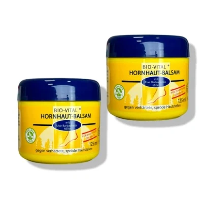 Imagen de 2 bálsamos de callos 125 ml con urea y gel aloe vera, eliminador crema para el cuidado los pies, bálsamo anticallos