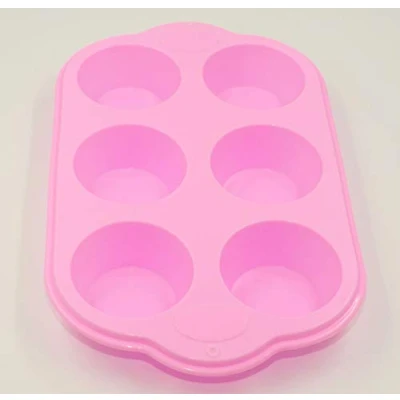 Imagen de bandeja para 6 magdalenas de silicona, antiadherente, horno