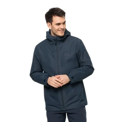 Imagen de Jack Wolfskin Taubenberg Chaqueta 3 en 1, Hombre, Azul Claro, XL