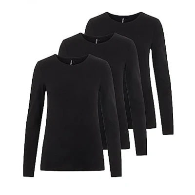 Imagen de PIECES PCSIRENE LS tee Noos, 3 x Negro, XS