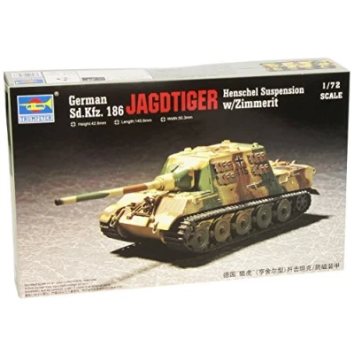 Imagen de Trumpeter 7293 Vehículos especial alemán 186 Jagdtiger con zimmerit , color/modelo surtido