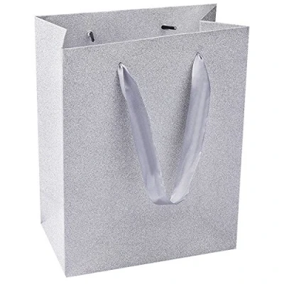 Imagen de Ideen mit Herz Bolsa de regalo, 23 cm x 18 10 cm, Plata, 3 unidades, paquete obsequios, regalos cumpleaños, Navidad