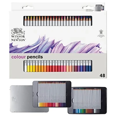 Imagen de Winsor &amp; Newton Lápices Studio Collection, de Color, Set 48 Suaves, Calidad Artista, para Dibujar, Mezclar, Sombrear y Capas, Colores Surtidos