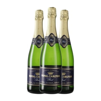 Imagen de Bodegas Bilbaínas Royal Carlton Viura Brut Cava 75 cl Espumoso blanco (Caja de 3 Botellas cl)