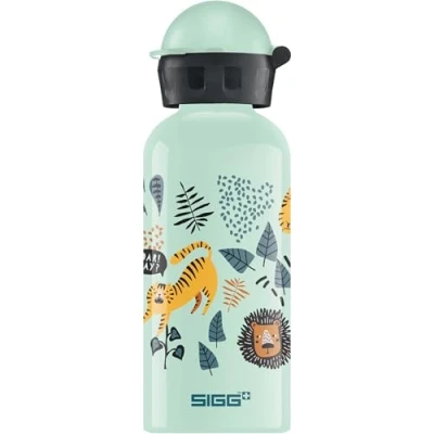 Imagen de Sigg Jungle TZZ cantimplora infantil (0.4 L), botella para niños sin sustancias nocivas y con tapa hermética, ligera de aluminio