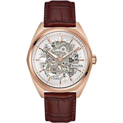 Imagen de Bulova Reloj Analógico para Hombres de Automático con Correa en Cuero 97A175