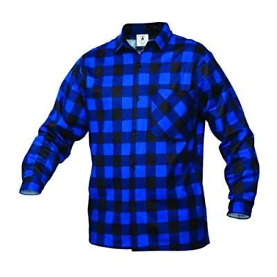 Imagen de Gahibre 475 unisex Camisa franela azul, 100% algodón 170 gramos, M
