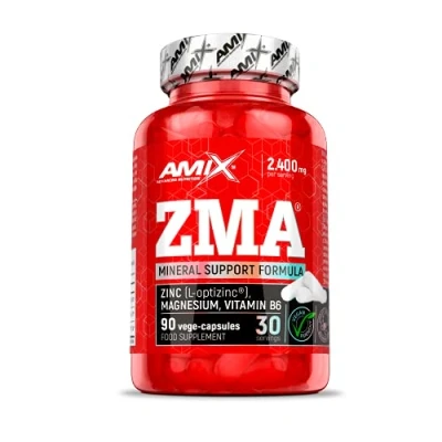 Imagen de AMIX Complemento Alimenticio ZMA 90 Cápsulas Combinación de Zinc y Magnesio Contiene Vitamina B6 Alto Poder Anabólico Suplemento Deportivo para Aumentar Masa Muscular