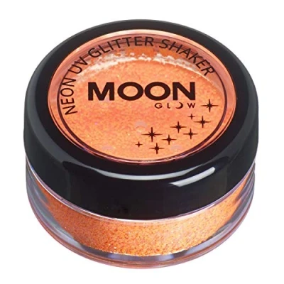 Imagen de Moon Glow Agitador de purpurina UV neón ¡brilla intensamente bajo la luz ultravioleta! Naranja 5g