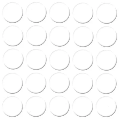 Imagen de haggiy Tapas Autoadhesivas para Muebles y Suelos Tapa Tornillos taladros de protección Ø14 mm 25 Piezas revoques (Blanco Cristal)