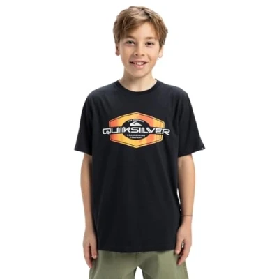 Imagen de Quiksilver Locked UP Unisex Camiseta estampada para niños, Talla: 14a, Dark navy