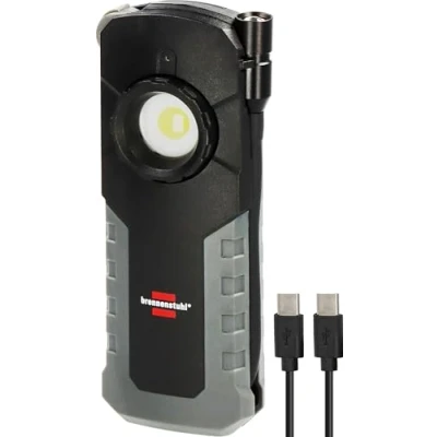 Imagen de Brennenstuhl Professional Linterna de taller LED recargable HL 1000 ACW (Linterna 1000+380lm con máx. 12h duración luz, batería intercambiable, Wireless Charging, incl. cable USB C)