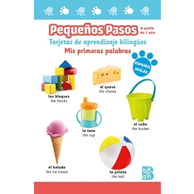 Imagen de PEQUEÑOS PASOS TARJETAS DE APRENDIZAJE BILINGÜES MIS PRIMERAS PALABRAS