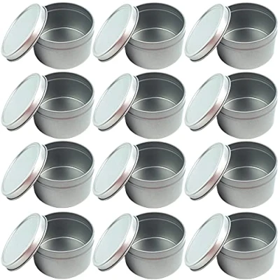 Imagen de CENRONG Tarros para Hacer Velas,12 latas Redondos de Aluminio Velas con Tapas Recipientes Vela DIY Almacenamiento en Seco