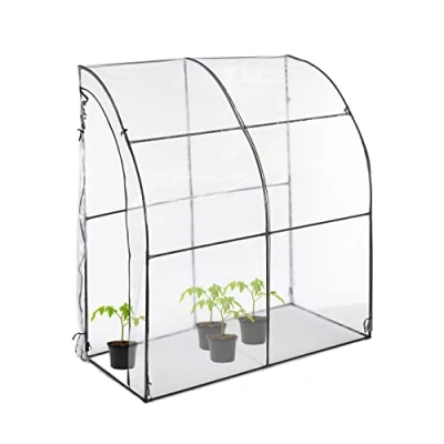Imagen de Relaxdays Invernadero Tomates, Cubierta PVC, Medidas: 215 x 200 100 cm, Mini Huerto Accesible, Transparente/Negro