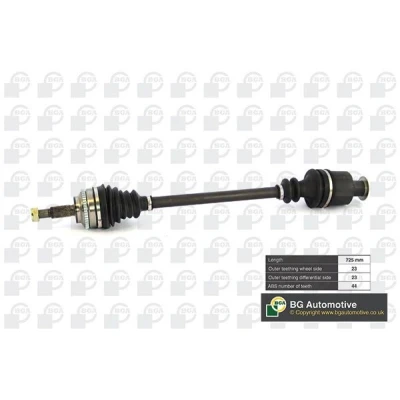 Imagen de BGA DS7338R Árbol de transmisión Eje delantero, derecha 725, 725 RENAULT: CLIO 2, Kangoo I Express,