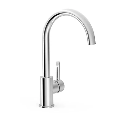 Imagen de Yes Colección Rin Grifo Monomando Fregadera de Repisa con acabado cromado para la cocina simple, sin preocupaciones