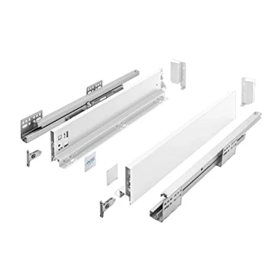 Imagen de GTV Cajón AXISPRO para abrir 400 mm blanco Sistema de cajones Fácil montaje Empuje a Acceso libre Carga hasta 40 kg Altura: 86