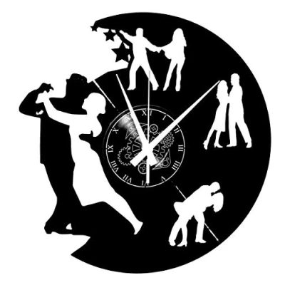 Imagen de Instant Karma Clocks Reloj de Pared Bailarines Danza Tango Walzer Dance Pareja Decoración del hogar Idea Regalo, estilo 01