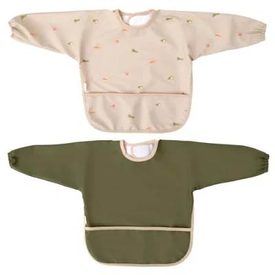 Imagen de MIMUSELINA baberos con mangas impermeables bebe