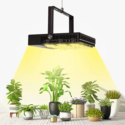 Imagen de SANSI Lámpara de Plantas 450W, LED Cultivo Espectro Completo 45W, Grow Light para Crecimiento y Floración des Interior, PPF: 112 umol/s, Rango Cobertura: 60 * 60cm