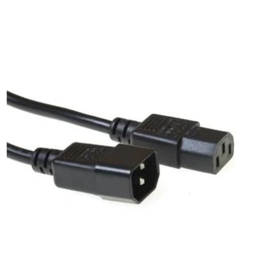 Imagen de ACT Cable IEC de 1,2 m, C13 a C14 Extensión IEC, Enchufe Toma 3 Clavijas AK5120 Negro