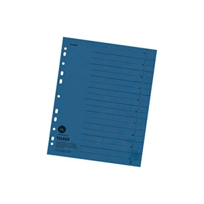 Imagen de FALKEN Separadores de cartón reciclaje, color azul A4 100er Pack
