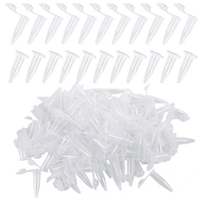 Imagen de Chudian 500pcs Tubos de Ensayo Tubo Centrifuga Transparente 1,5 ML Plástico Centrifuge Micro con Tapa Muestra Recipiente Almacenamiento Vial para Laboratorio (Capacidad: 1.5ml)