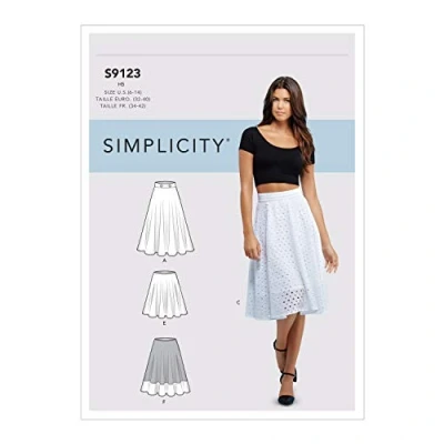 Imagen de Simplicity SS9123R5 S9123 Patrones de Costura para Faldas Mujer, Varios, R5 (14 16 18 20 22)