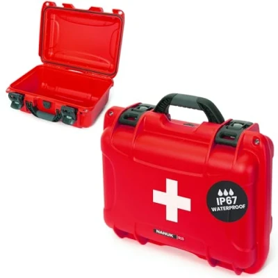 Imagen de Nanuk 915 FSA9 Equipo de supervivencia impermeable para primeros auxilios 915, estuche resistente al polvo y a los impactos, vacío, rojo,