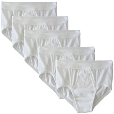 Imagen de HERMKO 3240 Kit de Cinco Calzoncillos con Abertura, delicados, Lavables a 90 Grados, algodón 100% (&#039;Classic Art&#039;), Farbe:Blanco, Größe Herren:6 (L)