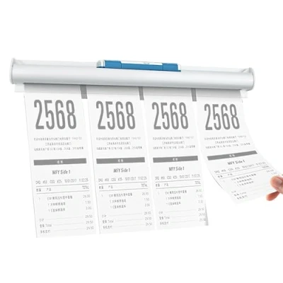 Imagen de Comandero Hosteleria Porta Comandas Hosteleria, Soporte Comanderas Restaurante Cuentas de Aluminio, Barra para Cocina Ticket Bar Oficina Pedidos, 30cm