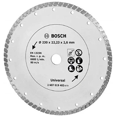 Imagen de Bosch 2607019483 Disco de diamante para materiales construcción turbo (diámetro 230 mm)