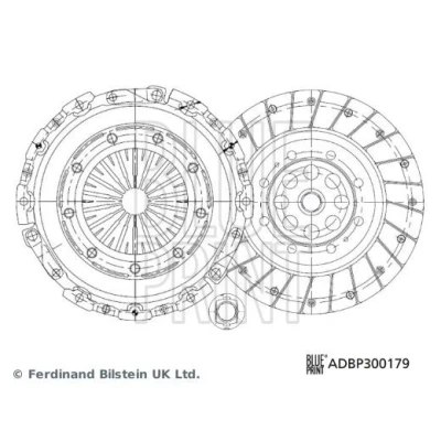 Imagen de BLUE PRINT ADBP300179 Kit de Embrague tres piezas con grasa sintética cojinete desembrague 226 PEUGEOT: 307 SW, Hatchback, Familiar