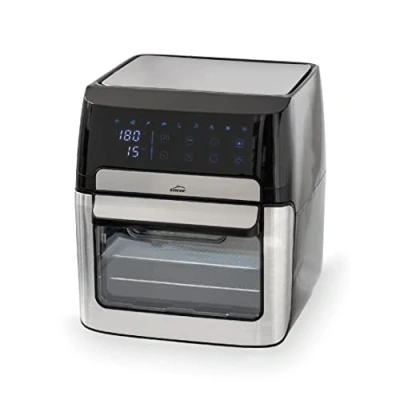 Imagen de Lacor 69513 Freidora de Aire Sin Aceite AirePro, 12L, 1700W, 9 Programas, 7 Accesorios Incluidos, Deshidratar, Pantalla Led Táctil, Temporizador, Recetas, Luz interior