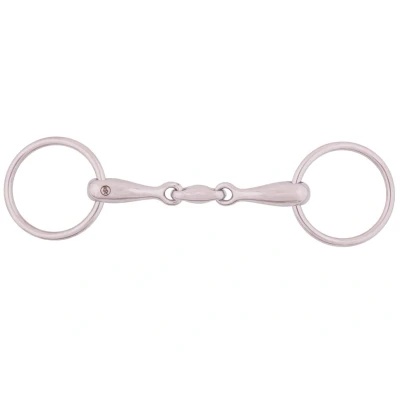 Imagen de BR double jointed loose ring snaffle 16 mm