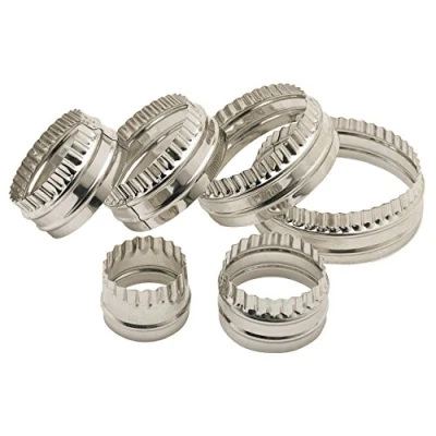 Imagen de KitchenCraft Set de moldes para Masa y Galletas (6 Piezas, Doble Filo, Acero Inoxidable)