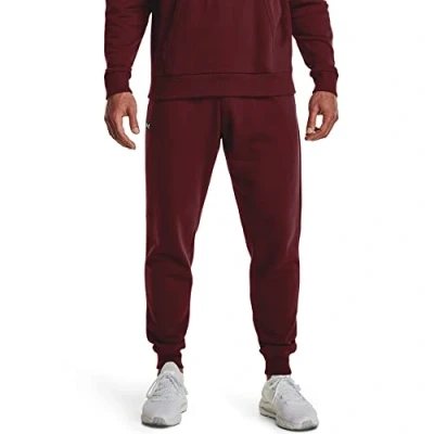 Imagen de Under Armour Rival Fleece Joggers Bottoms de Forro Polar, Rojo Castaño, Large para Hombre