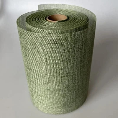 Imagen de Camino de Mesa Deco As Shabby Chic con Aspecto Lino, poliéster Inodoro, Verde Menta, 20 cm x 25 m