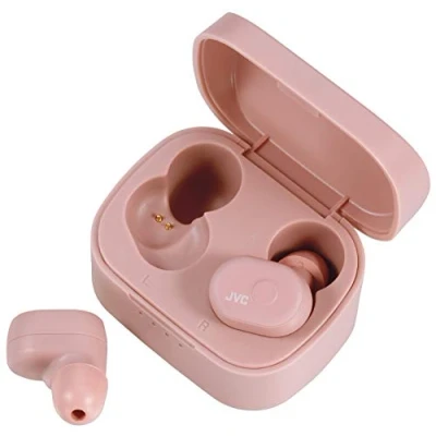Imagen de JVC HA A10T P E. Auriculares Truly Wireless. hasta 14h de batería. Asistente Voz. Almohadillas adaptables. Ajuste Seguro y cómodo. Estuche/Cargador Incluido. Color Rosa