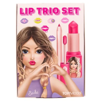 Imagen de Depesche 12812 TOPModel Beauty and Me Trío diseño de Modelo para niños, con perfilador, Barra y Brillo Labios en Tonos Rosas, Multicolor
