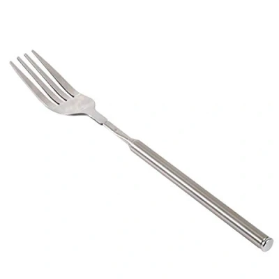 Imagen de KIKYO Tenedor Extensible, Barbacoa telescópica Extensible Mango Largo Fruta Postre Cubiertos para Perros Calientes Verduras